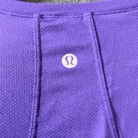 Lululemon Shirt Womens 12 Purple Long Sleeve Cropped Athletic Workout Yoga Top - Picture 4 of 5